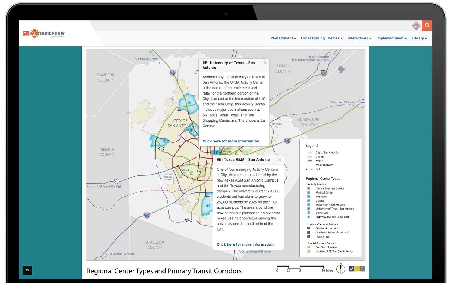 Bowtie designed and developed SA Tomorrow Comprehensive plan website 